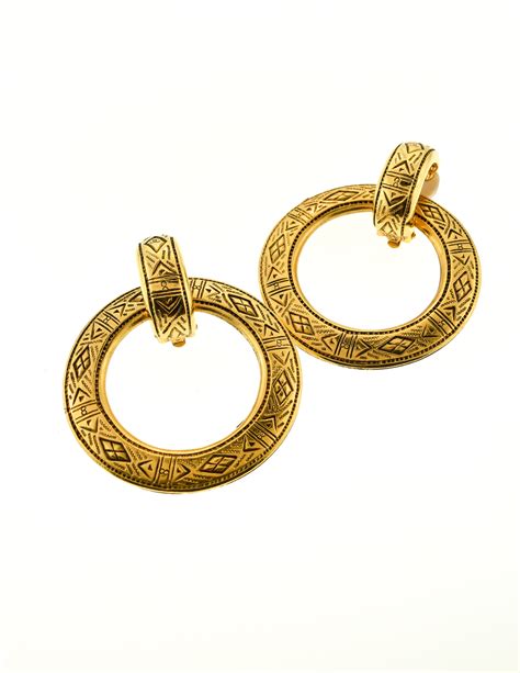 chanel hoop earrings vintage